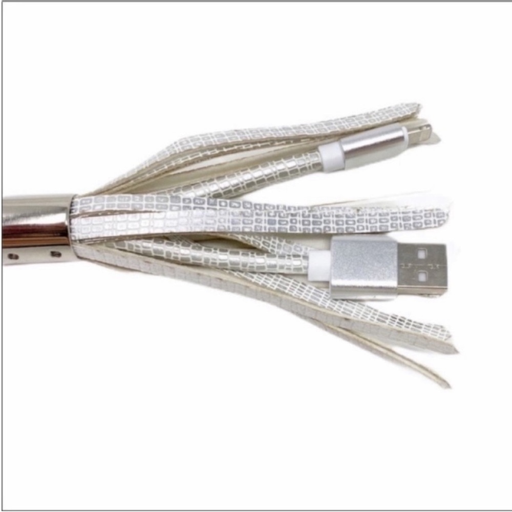Snakeskin Tassel USB Phone Cable Key Chain NEW - Picture 3 of 6